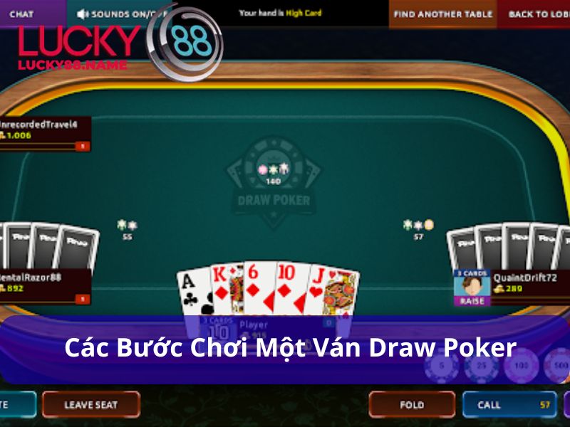 Hướng dẫn chơi Draw Poker chi tiết